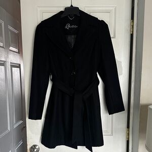 Guess Women's Elegant Black Wool blend Coat